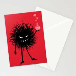 Evil bug chemist with love potion cards at Society6