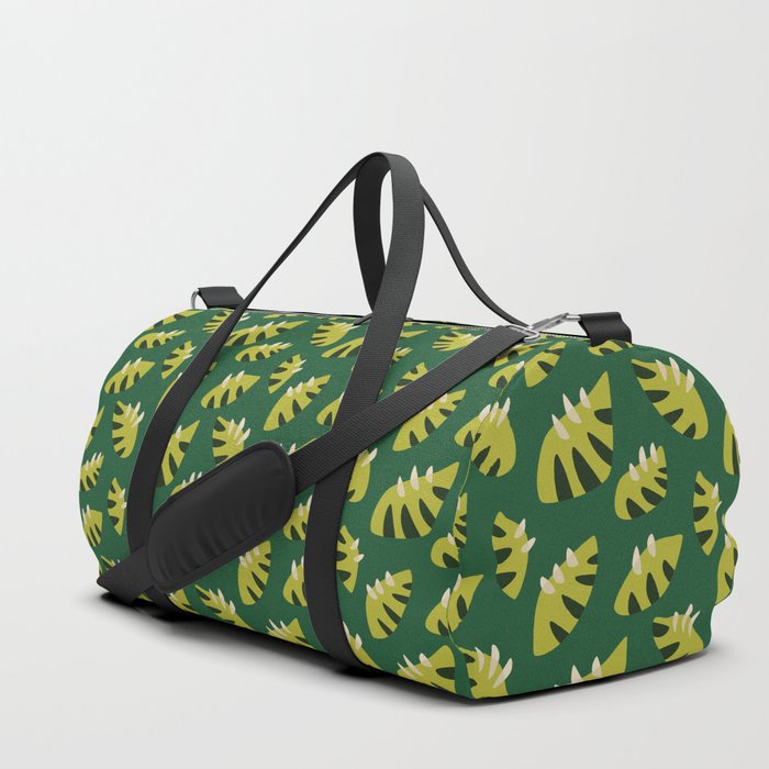 abstract leaves duffle bag