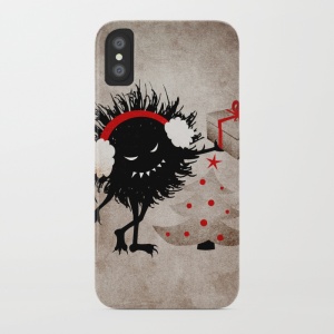 Evil Bug Gives Christmas Present iPhone X case at Society6