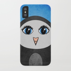 Geometric penguin iPhone case at Society6