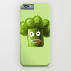 Funny broccoli character iPhone case at Society6