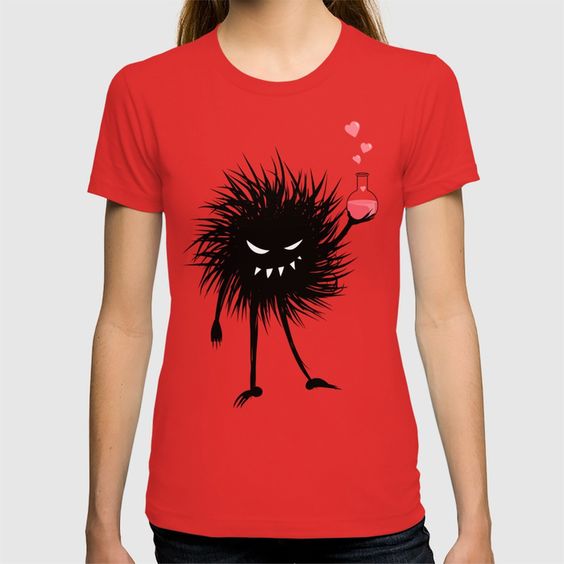Evil bug chemist with love potion t-shirt at Society6