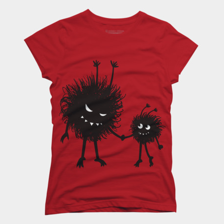 Gothic mom tshirt with a small family of evil bugs at Design By Humans