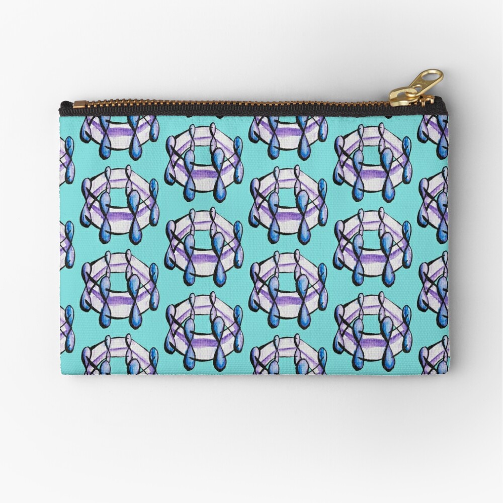 Zip pouch with organic chemistry design