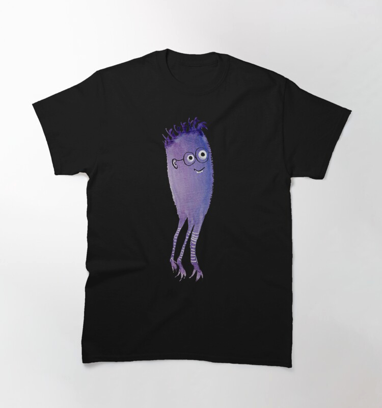 customizable black t-shirt with this creature