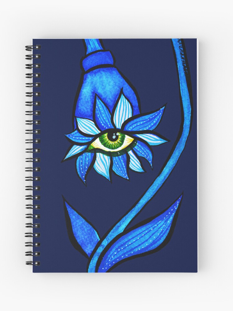 Spiral notebook with this creepy floral design
