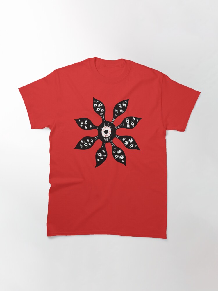 Customizable t-shirt with this evil eye monster